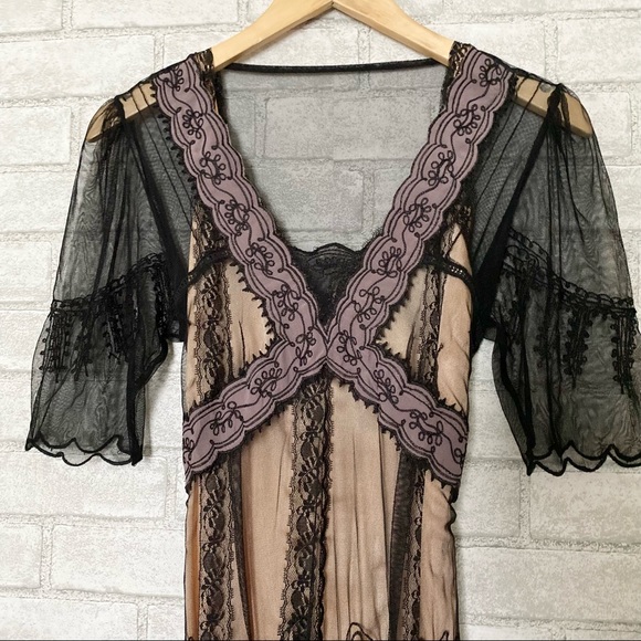 Dusty Daze Flapper Embroidered Sheer Dress - Picture 7 of 14